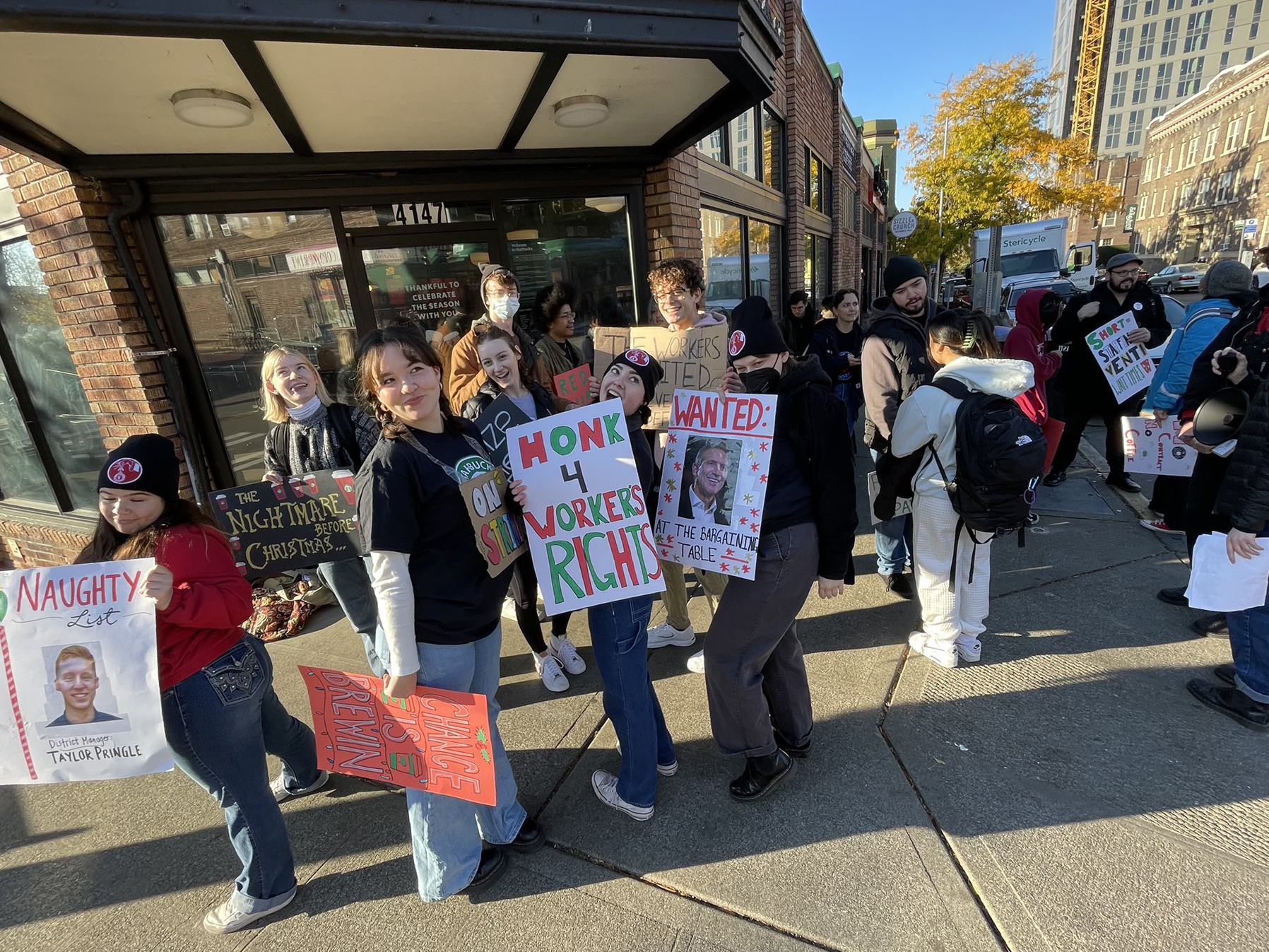 Thousands of Starbucks workers strike on Red Cup Day : NPR