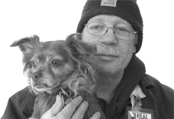 Ed Arthurs with his dog Cosby.