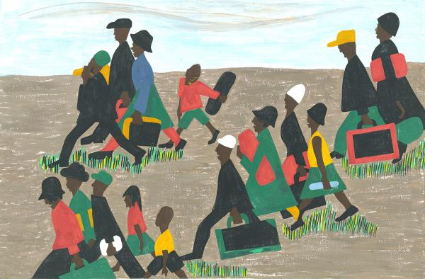 Panel #40 The migrants arrived in great numbers. Jacob Lawrence