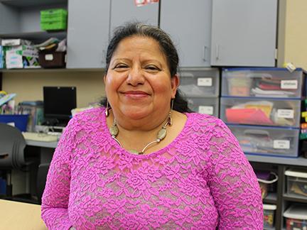Sandra Aguila Salinas teaches in SeaTac in the Highline School District. Back in the 1980s, a Quaker church in the University District offered her sanctuary as a refugee. Photo by Ashley Archibald