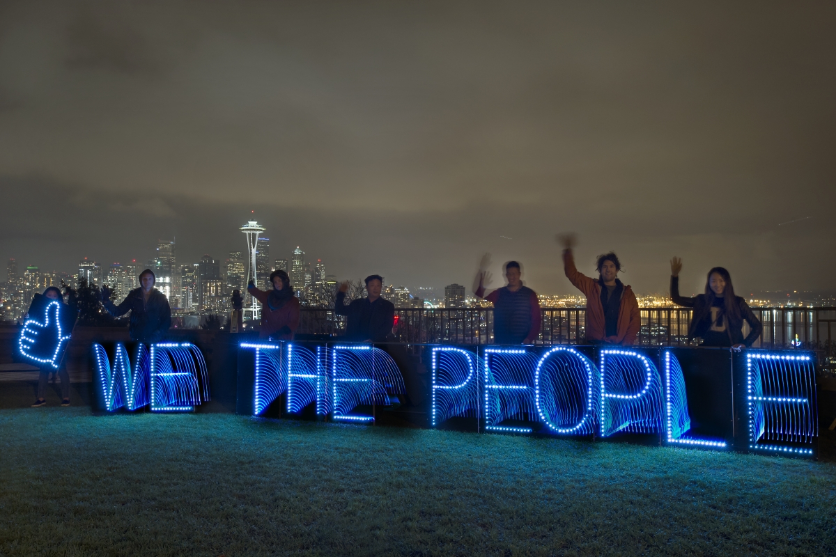The Backbone Campaign and We the People Light Brigade call for net neutrality.