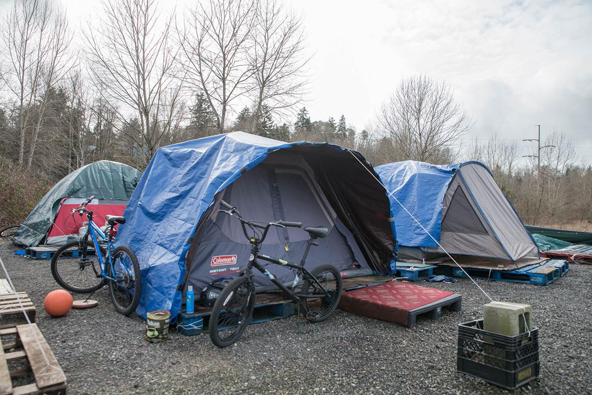  Patacara won a contract with the city of Seattle in February to develop and support Camp Second Chance, a self-managed encampment on Myers Way. Photo by Sarah Shannon