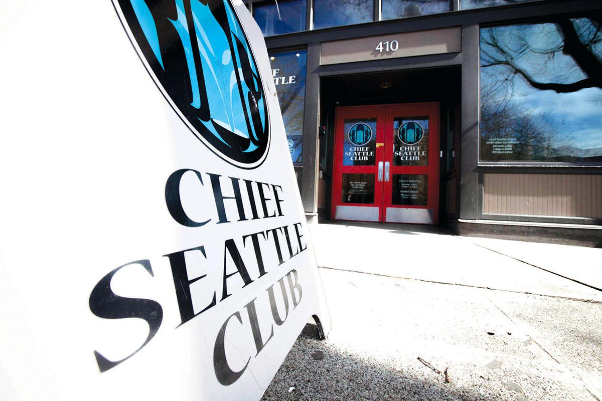 Chief Seattle Club entrance on Second Ave Ext. S in Pioneer Square. File photo by Ngoc Tran