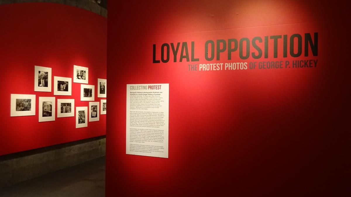“Loyal Opposition: The Protest Photos of George P. Hickey” will be on display until Dec. 3. Photo by Lisa Edge  (1 of 8 photos)
