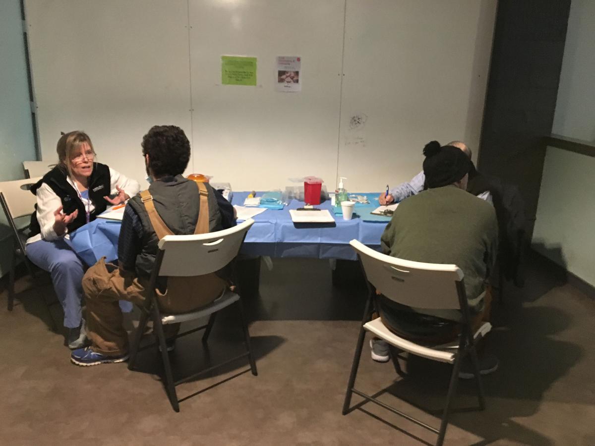 A free Hepatitis A vaccine clinic held at the Salvation Army Jefferson Day Center on April 26. Photo provided by Public Health – Seattle & King County.