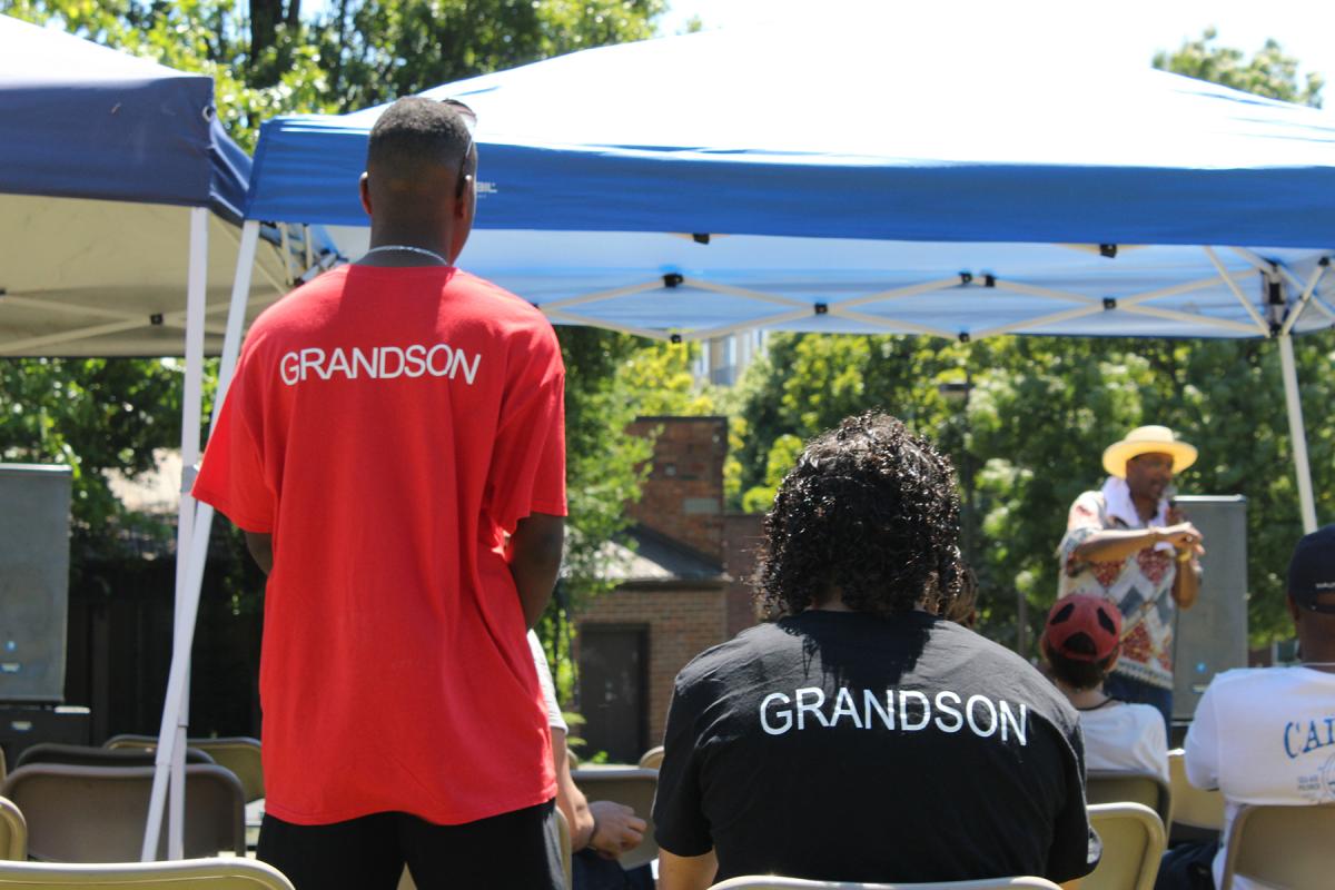 Community members celebrated Juneteenth in Pratt Park over the weekend with art, performances and food. It was the first year without DeCharlene Williams, a pillar of the community who passed away in May. Her immediate family came in T-shirts designed in 