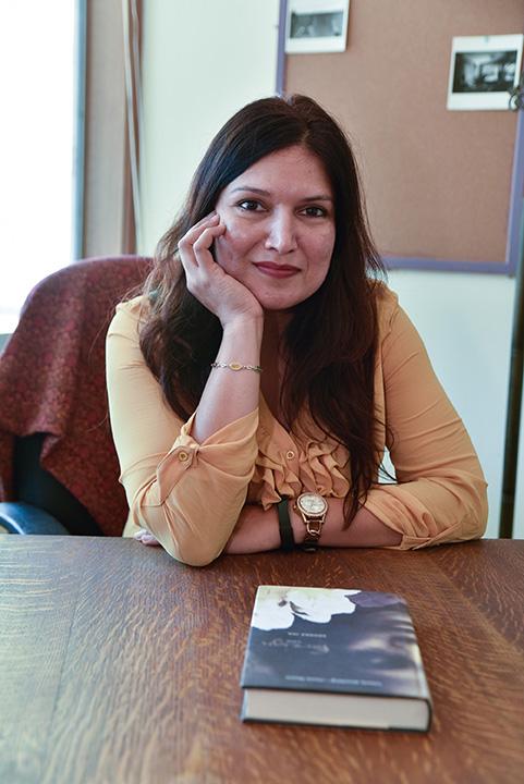 Author and journalist Sonora Jha, Hugo House's new writer-in-residence, at her office. Photo by Valerie Franc-Houge
