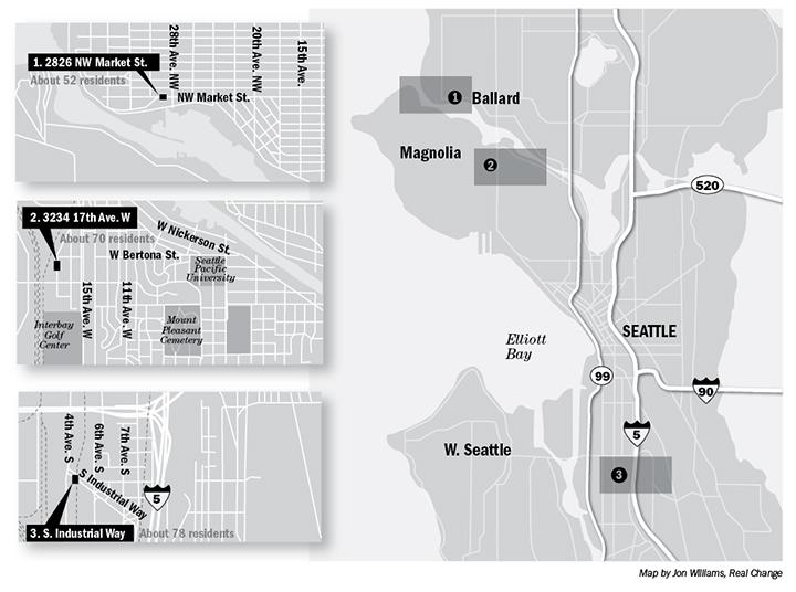 Map of potential homeless encampment locations