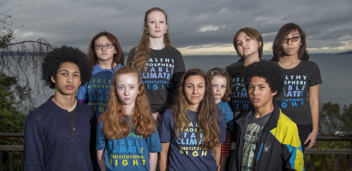 In 2018, this group of young Washingtonians filed a constitutional climate case against the state of Washington, aiming to hold the state responsible for its contributions to the climate crisis. The state’s Supreme Court declined to hear the case. Wren Wa