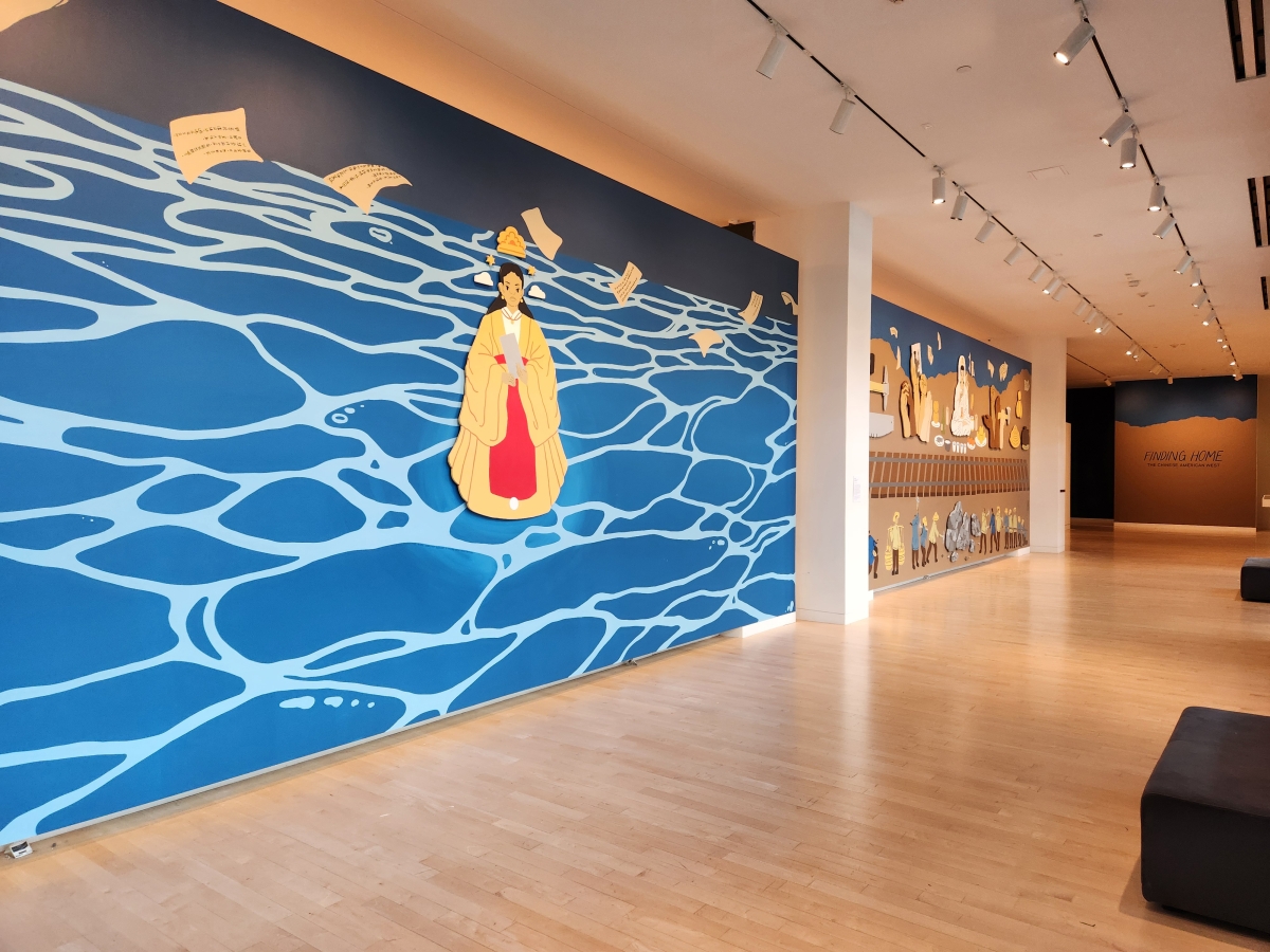 The exhibit "Finding Home: The Chinese American West" opens with two murals.