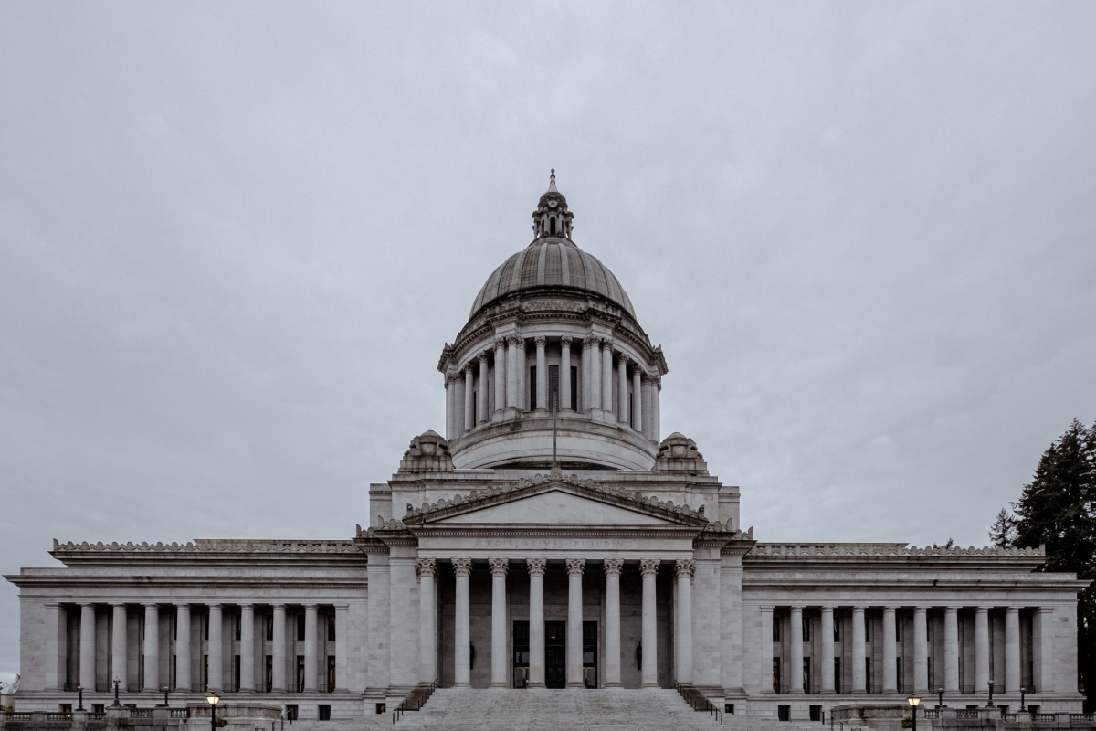 Front of Legislative Building in Olympia