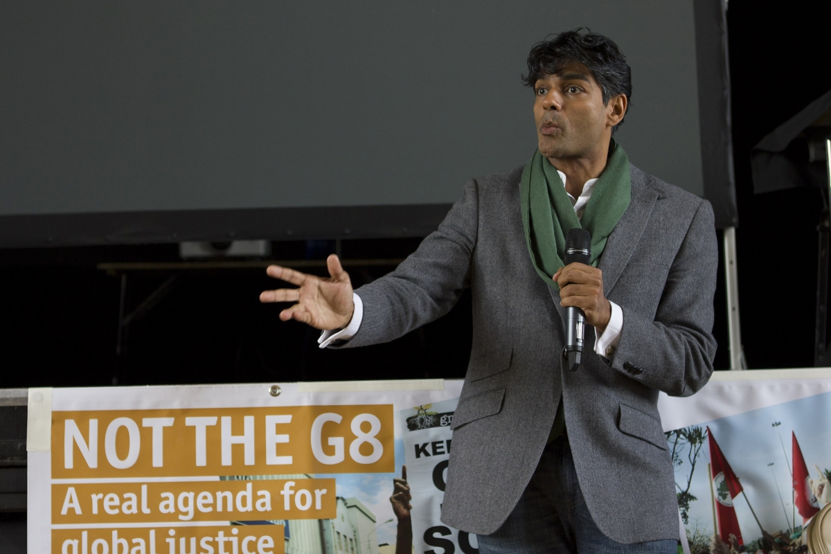 Author, activist and academic Raj Patel follows food justice and resistance movements around the world. His new documentary “The Ants and the Grasshopper” tracks 10 years of the struggle to convince Americans climate change is real. Courtesy of Global Jus