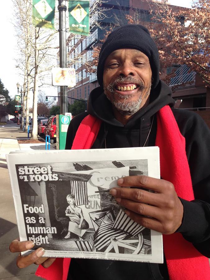 Vendor William Howard of Street Roots (Portland)