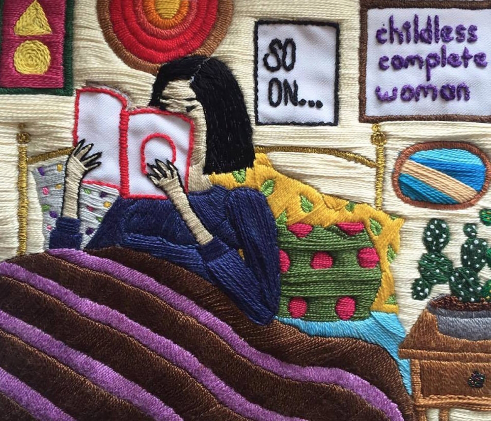"Childless Complete Woman" by Aslı Alkan, embroidery