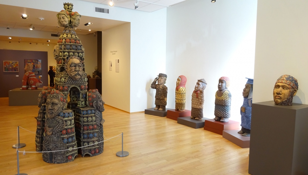 "George Rodriguez: Guardian" will be on display at Bainbridge Island Museum of Art until June 3. On the far left is "An Altar." Photo by Lisa Edge