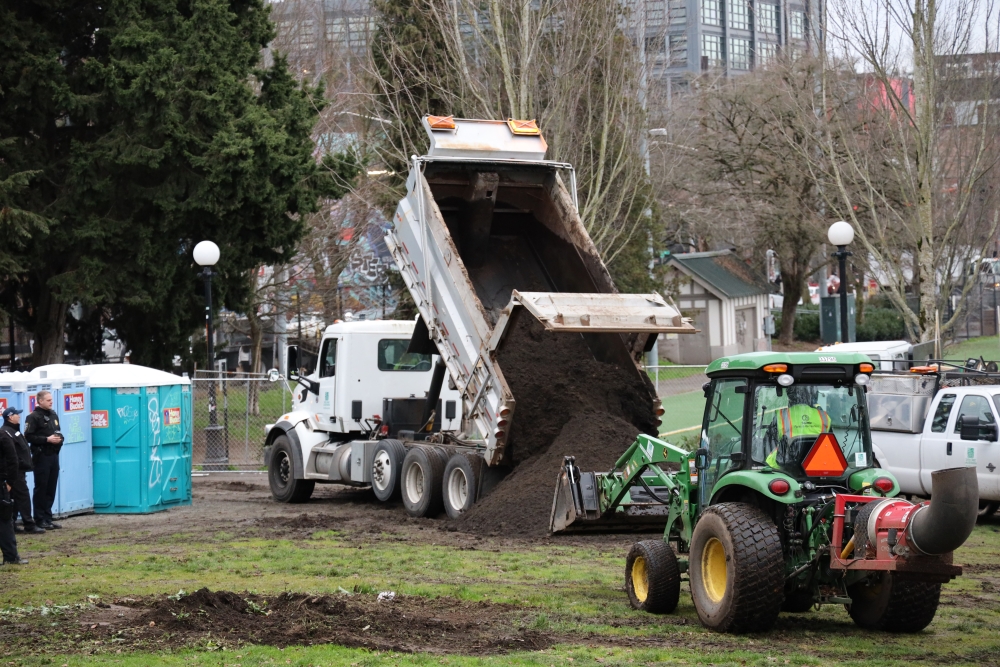 Seattle plans to restore grass turf to the patch of Cal Anderson Park that housed BLMG.